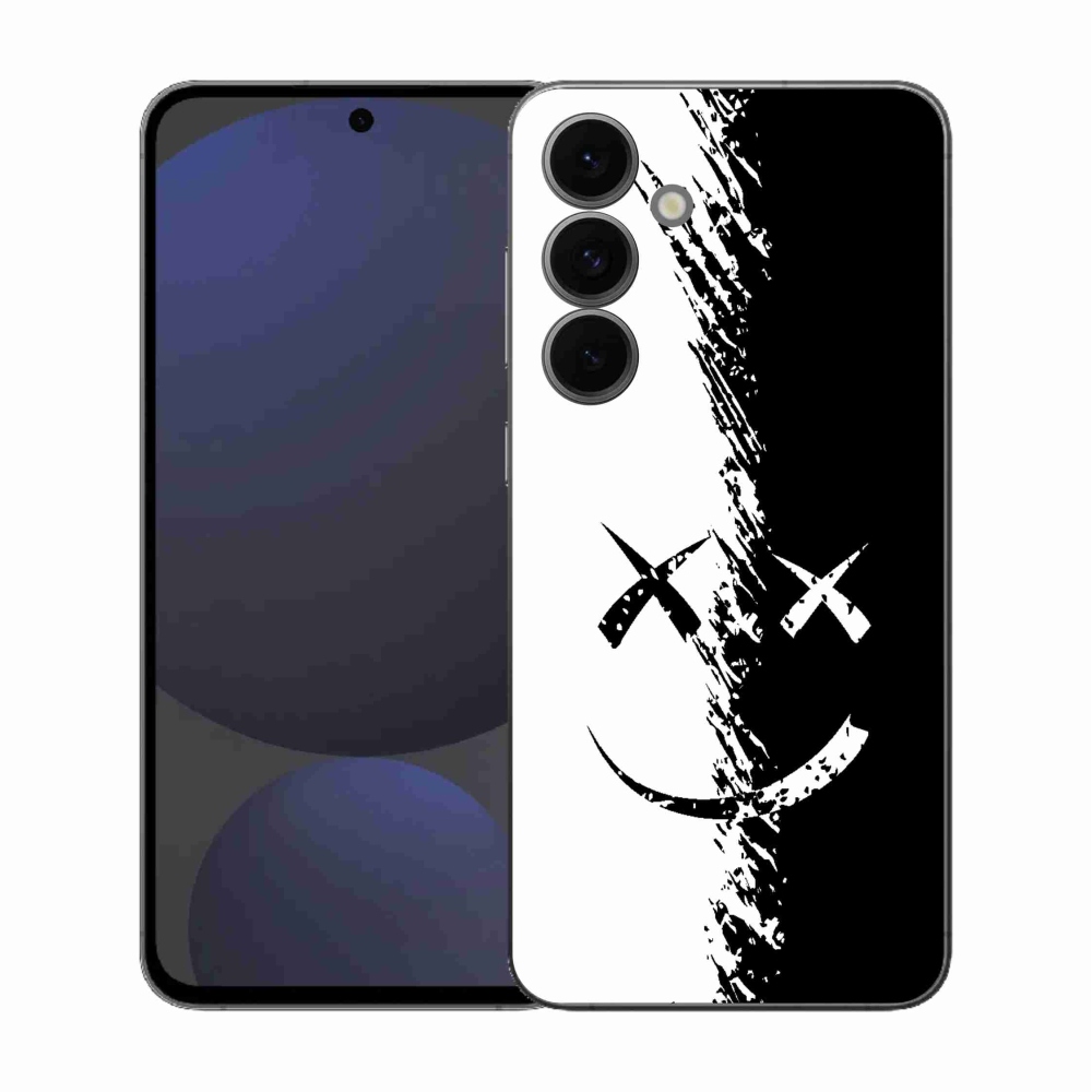 Zselés borítás mmCase Samsung Galaxy S25 FE készülékhez - fekete-fehér smiley