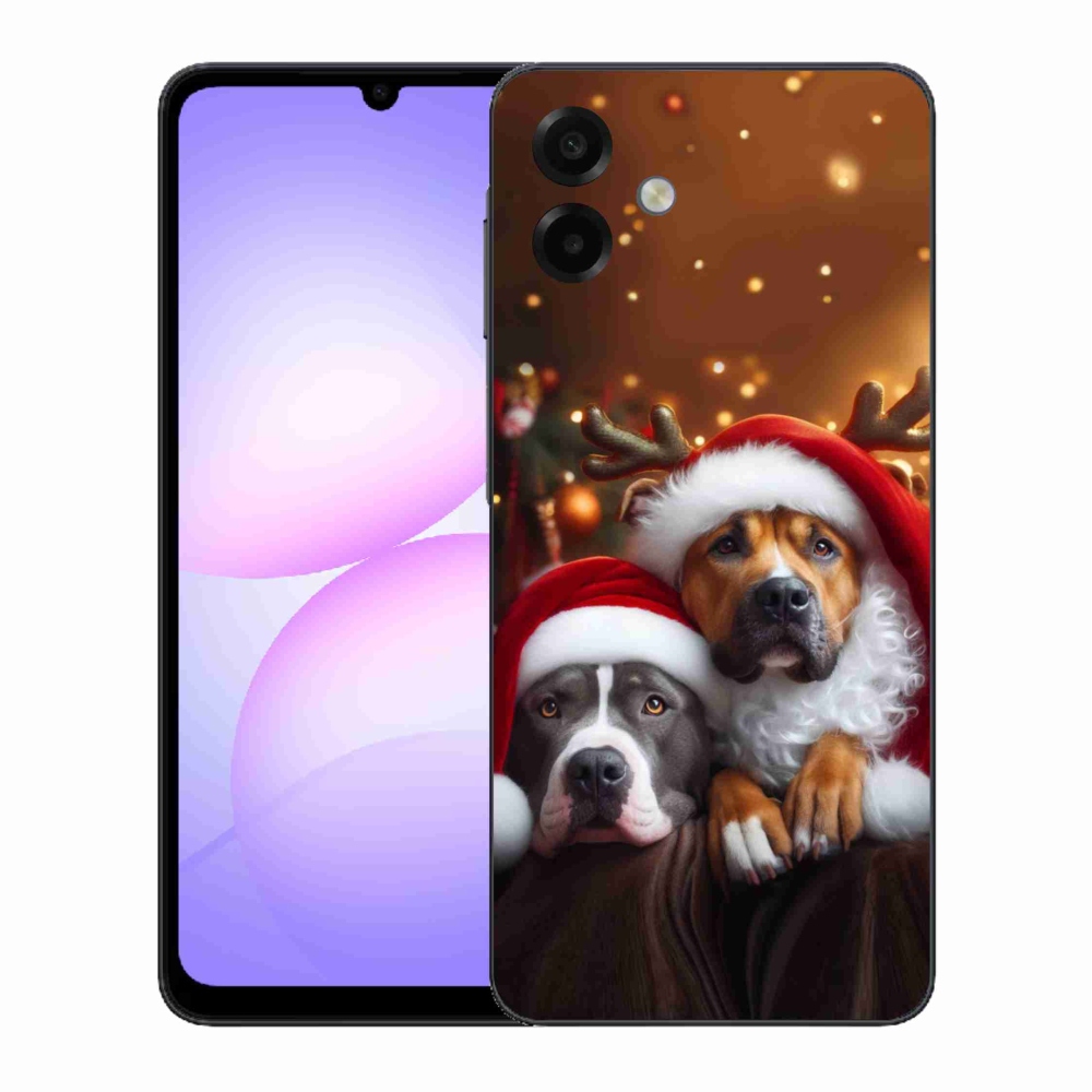 Gél borítás mmCase Samsung Galaxy A07 4G - Karácsonyi kutyák