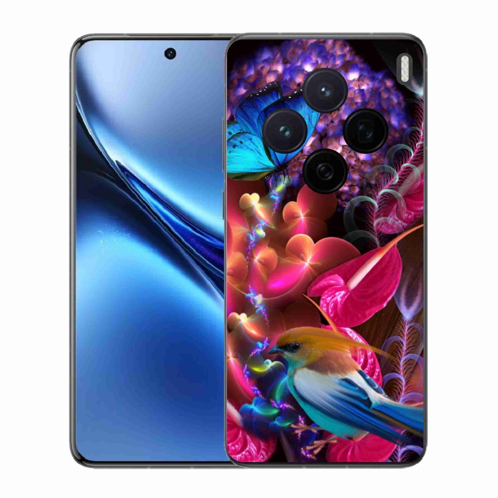 Zselés borító mmCase a Vivo X200 5G-hez - színes virágok