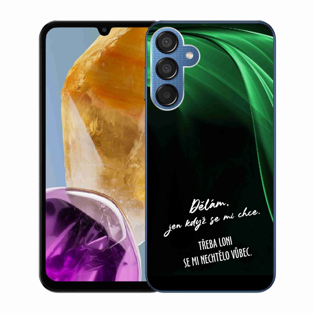 Gél borító mmCase Samsung Galaxy M15 5G - vicces szöveg 12 fekete háttér