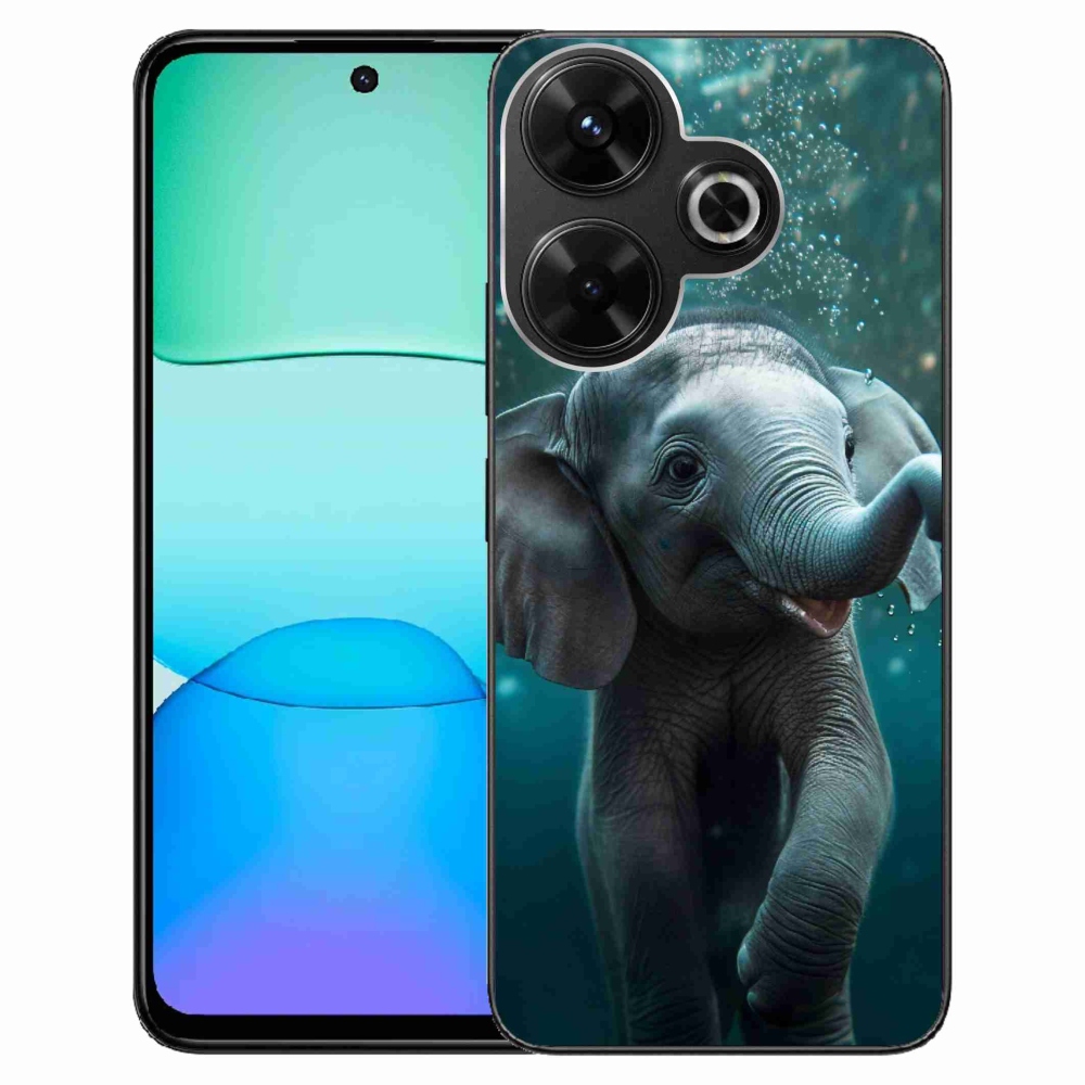 Gél borítás mmCase a Xiaomi Redmi 13 4G/Poco M6 4G - elefánt a víz alatt