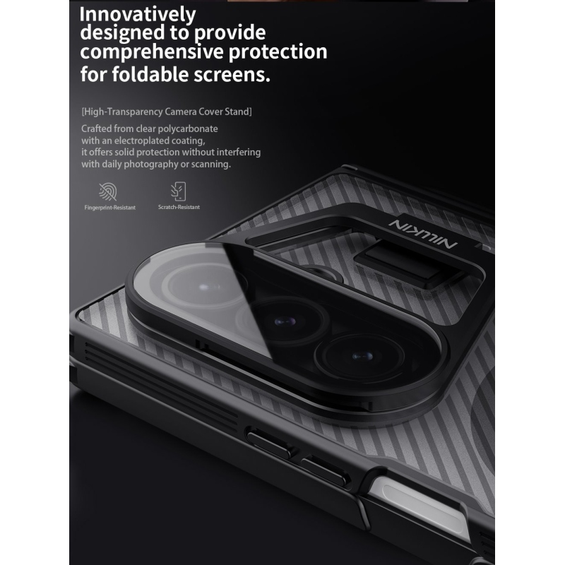 Nillkin CamShield Prop mágneses toll slot hátlapja Samsung Galaxy Z Fold 7 átlátszó fekete