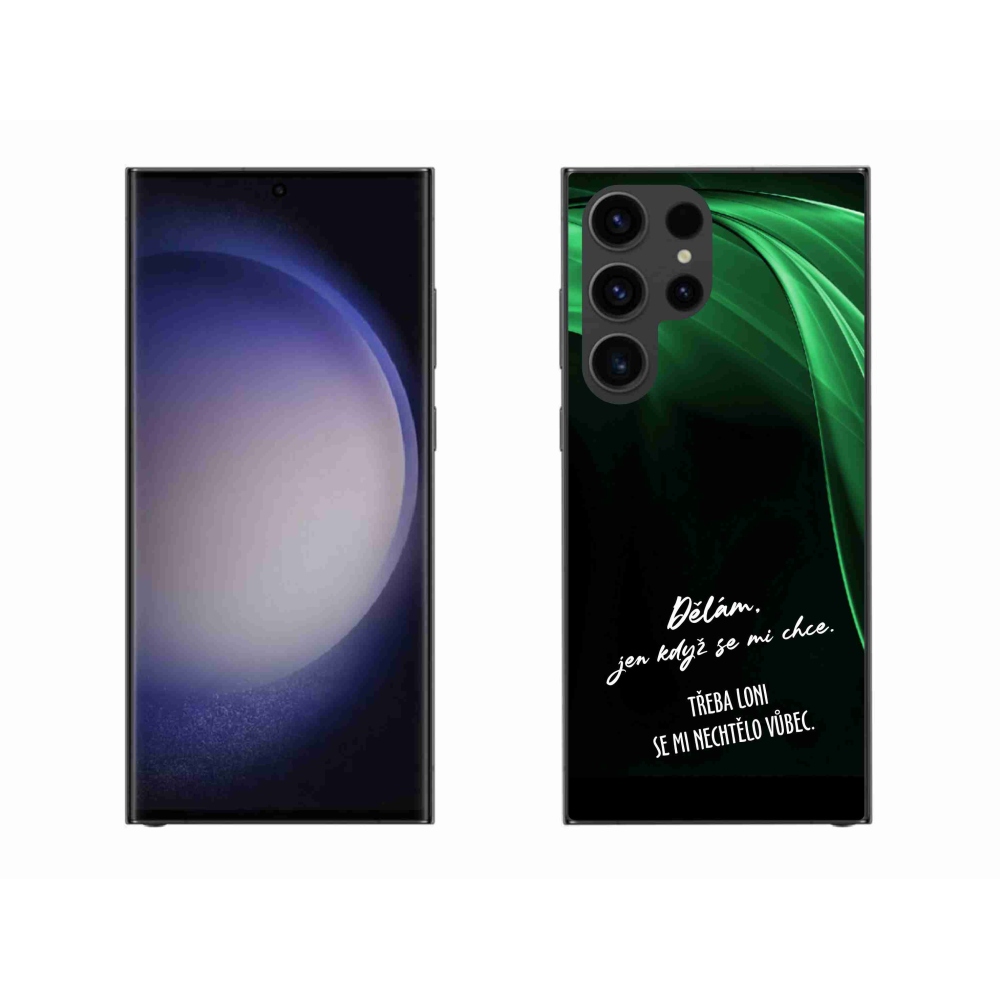 Gél borító mmCase Samsung Galaxy S23 Ultra 5G - vicces szöveg 12 fekete háttér