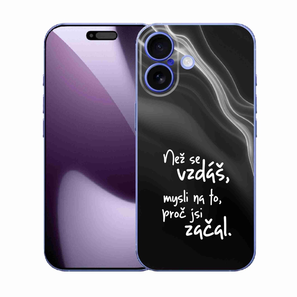 Gél borítás mmCase iPhone 17 készülékhez - idézet 2 fekete háttér
