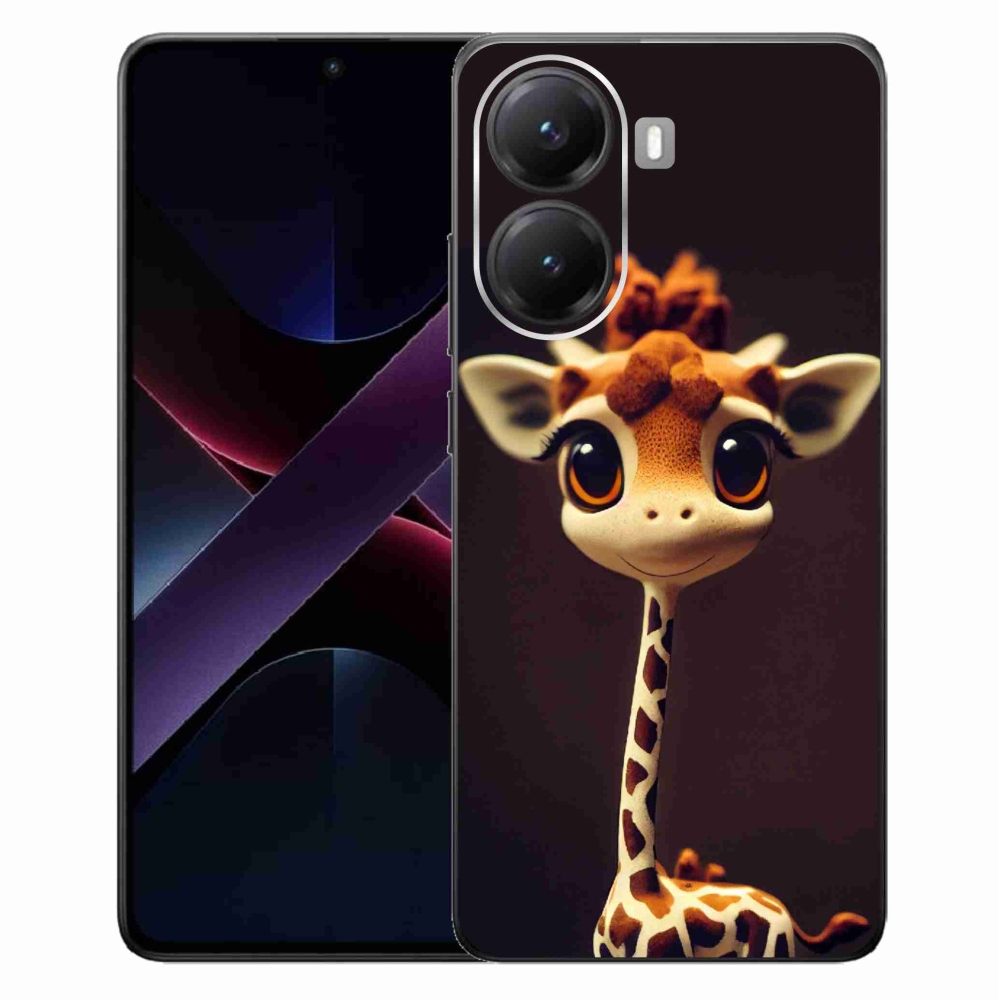 Gél borítás mmCase a Xiaomi Poco X7 Pro 5G számára - kis zsiráf