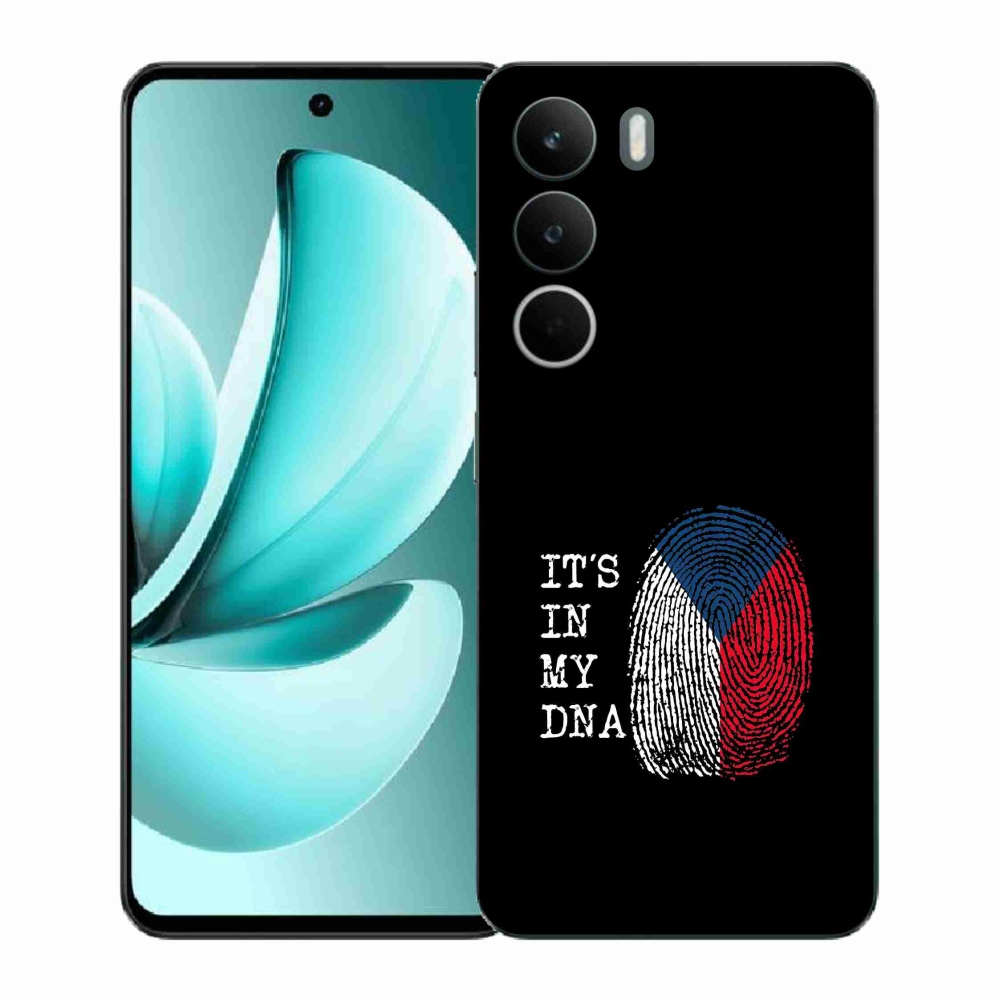 Gél borító mmCase a Realme C71 készülékre - zászlós ujjlenyomat fekete háttérrel