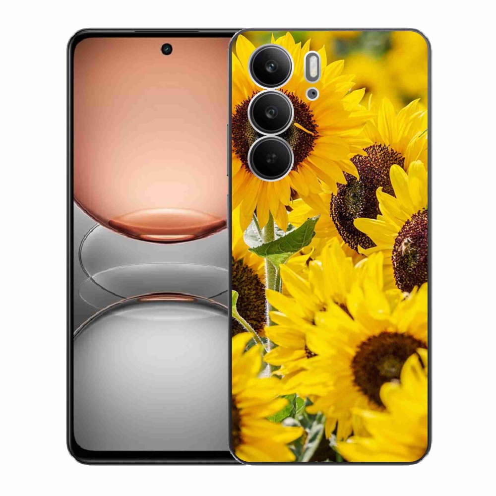 Gél borító mmCase a Realme C75 készülékhez - napraforgó