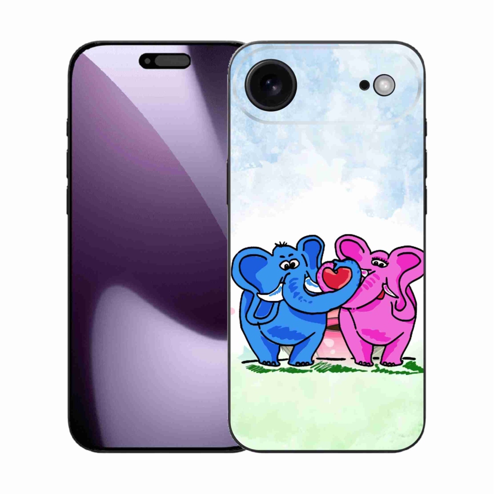 Gél borítás mmCase iPhone 17 Air készülékhez - szerelmes elefántok