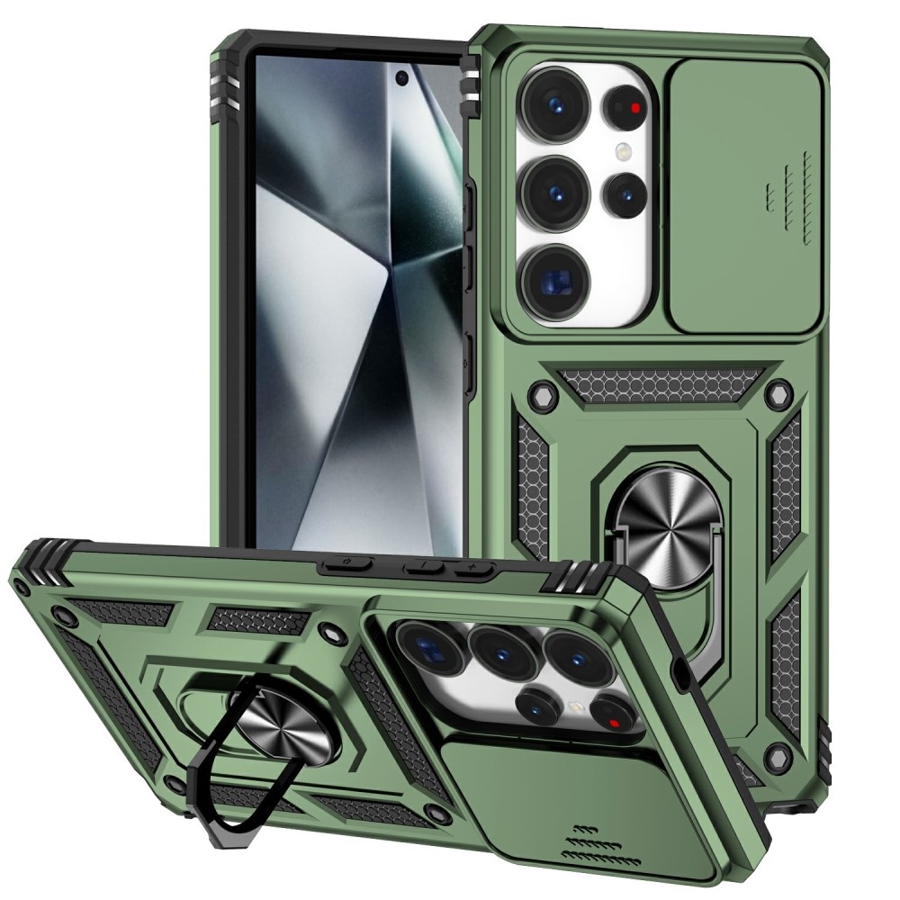 Gyűrűálló borítás Samsung Galaxy S25 Ultra készülékhez - zöld