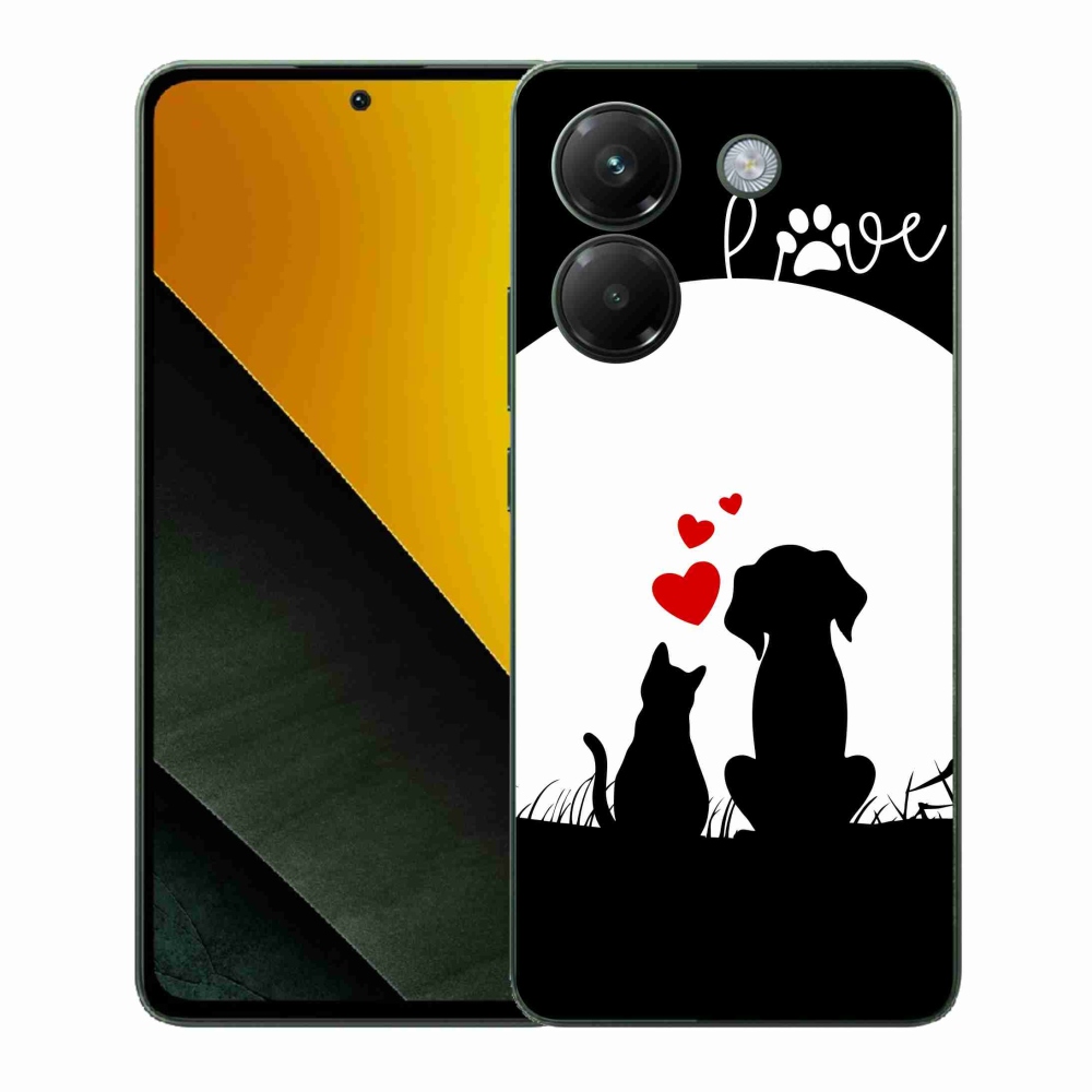 Gél borító mmCase a Xiaomi Poco M7 Pro 5G számára - állati szeretet