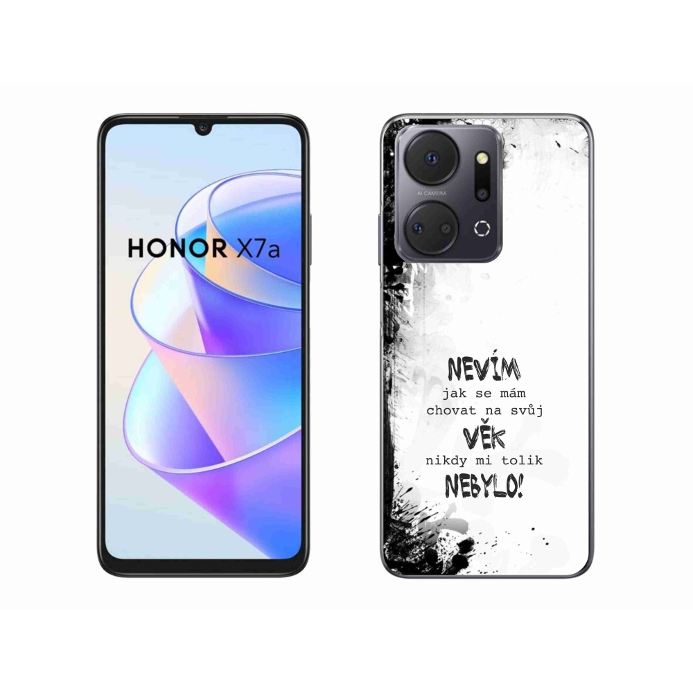 Gél borító mmCase a Honor X7a készülékhez - vicces szöveg 14 fehér háttér