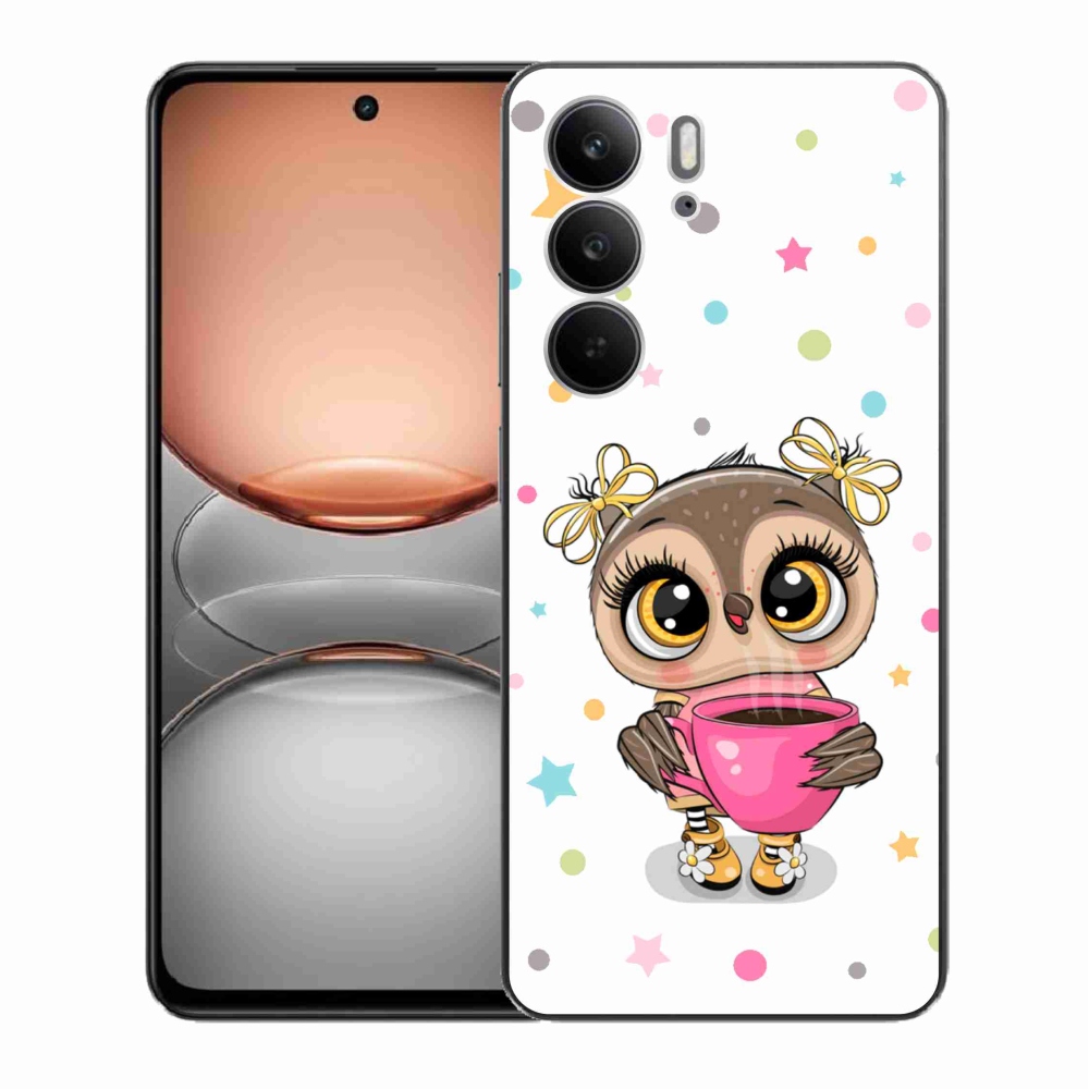 Gél borító mmCase a Realme C75 készülékhez - rajzfilm bagoly