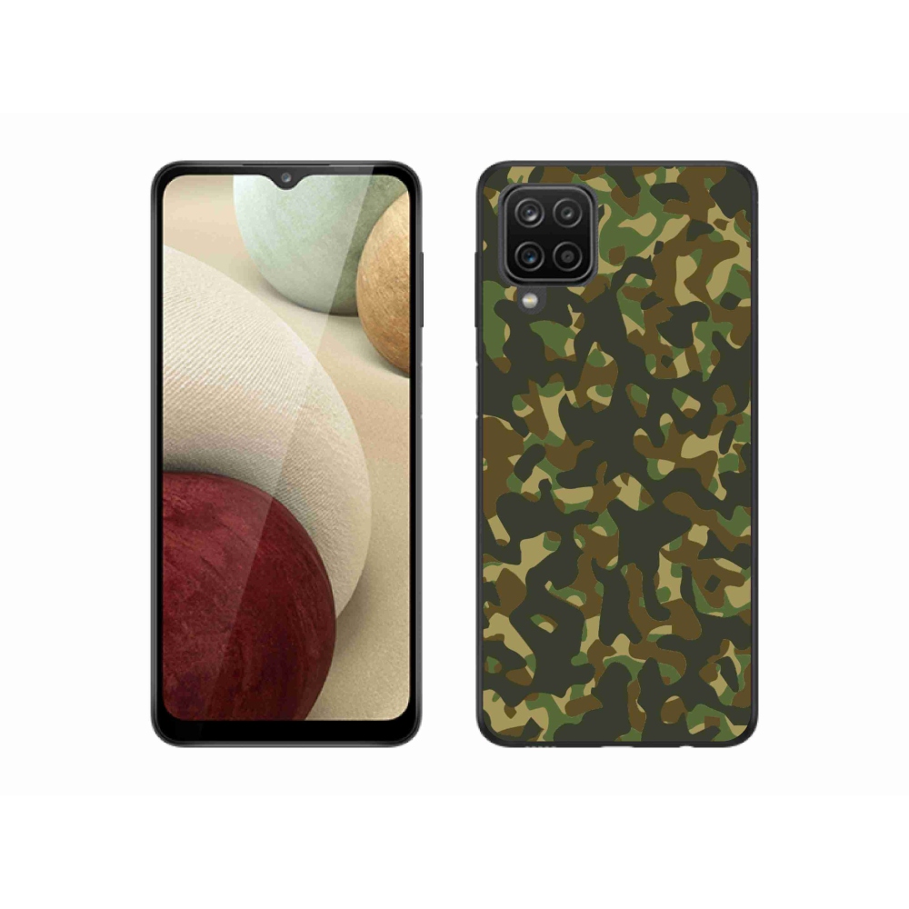 Zselés borítás mmCase Samsung Galaxy M12 készülékhez - terepszínű minta 1