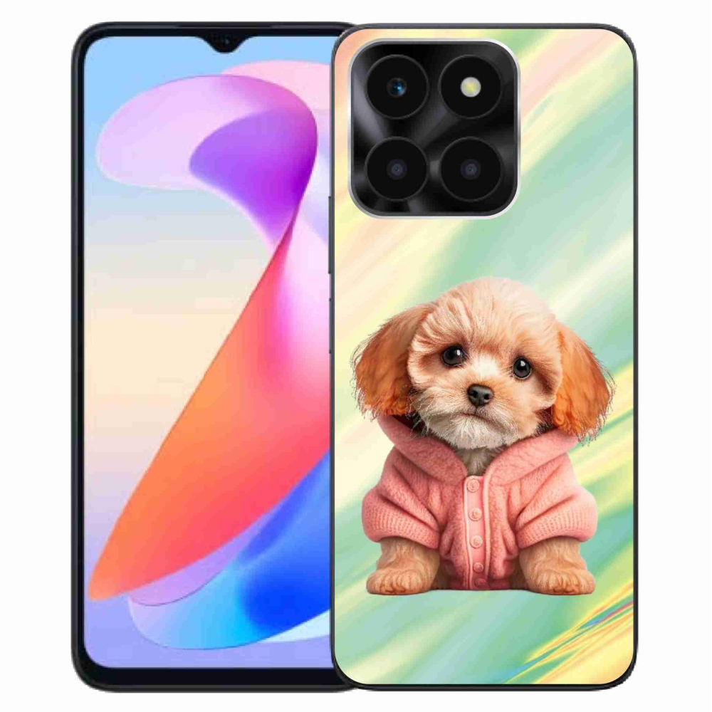 Zselés borítás mmCase a Honor X6a számára - kiskutya pulóverben