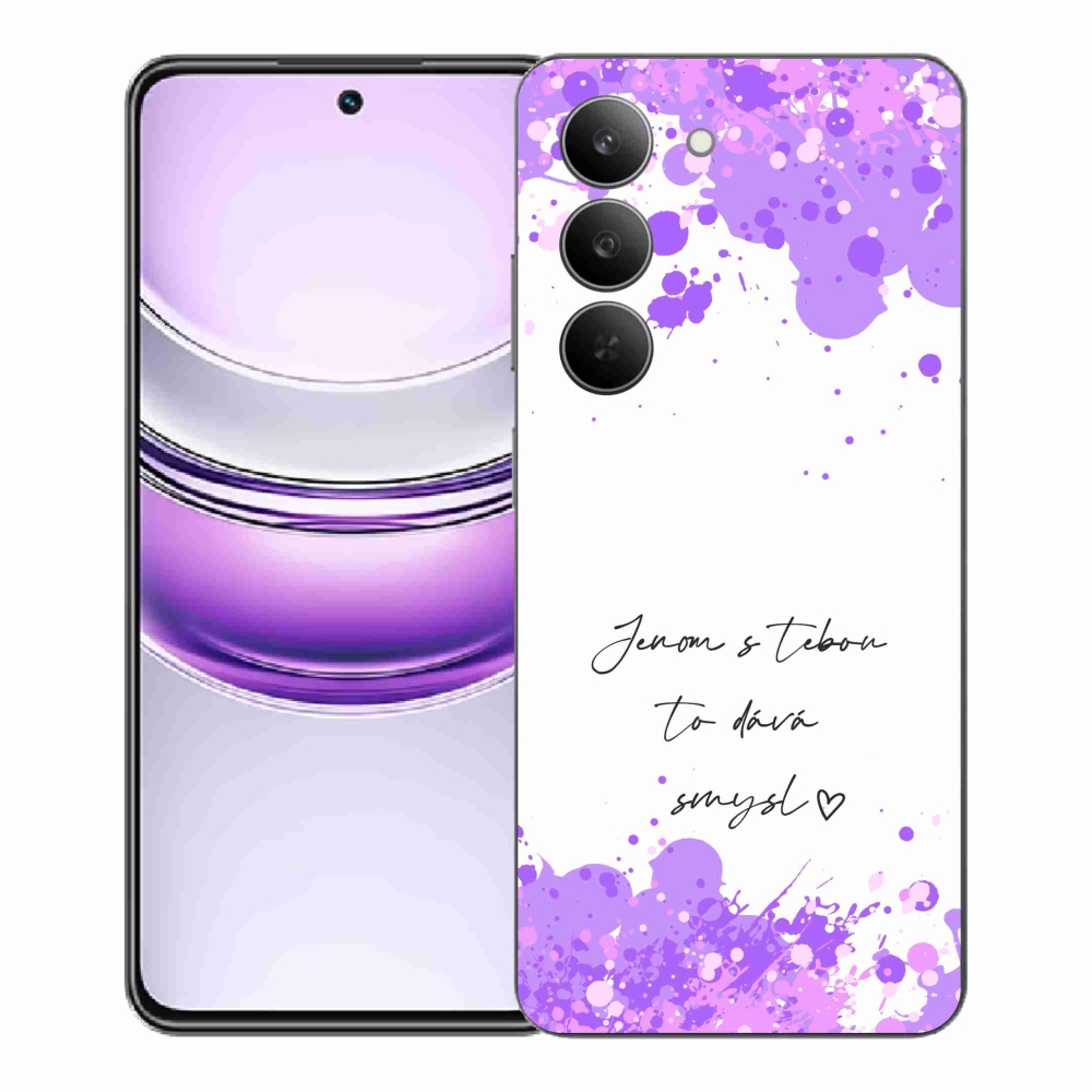 Gél borító mmCase a Realme 14x 5G készülékhez - szerelmes szöveg fehér háttérrel