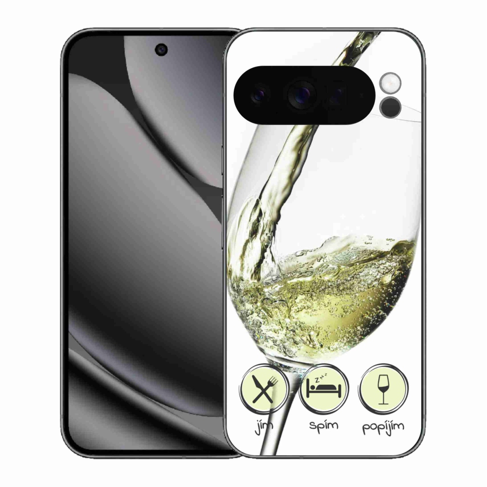 Zselés borítás mmCase a Google Pixel 10 Pro XL-hez - borospohár fehér