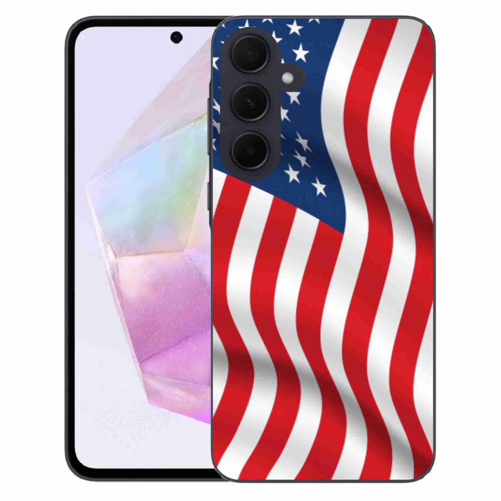 Gél borítás mmCase Samsung Galaxy A35 5G - amerikai zászlóhoz