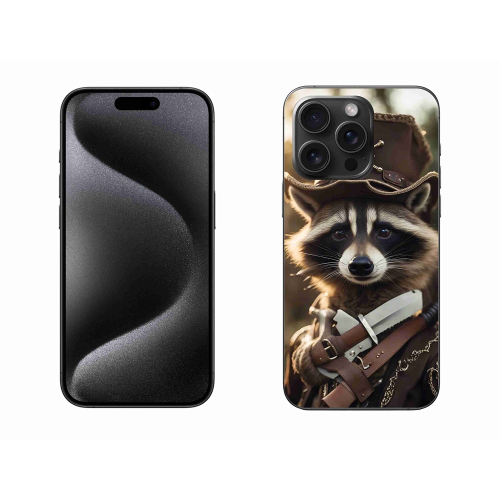 Zselés borítás mmCase iPhone 15 Pro Max készülékhez - mosómedve egyenruhában