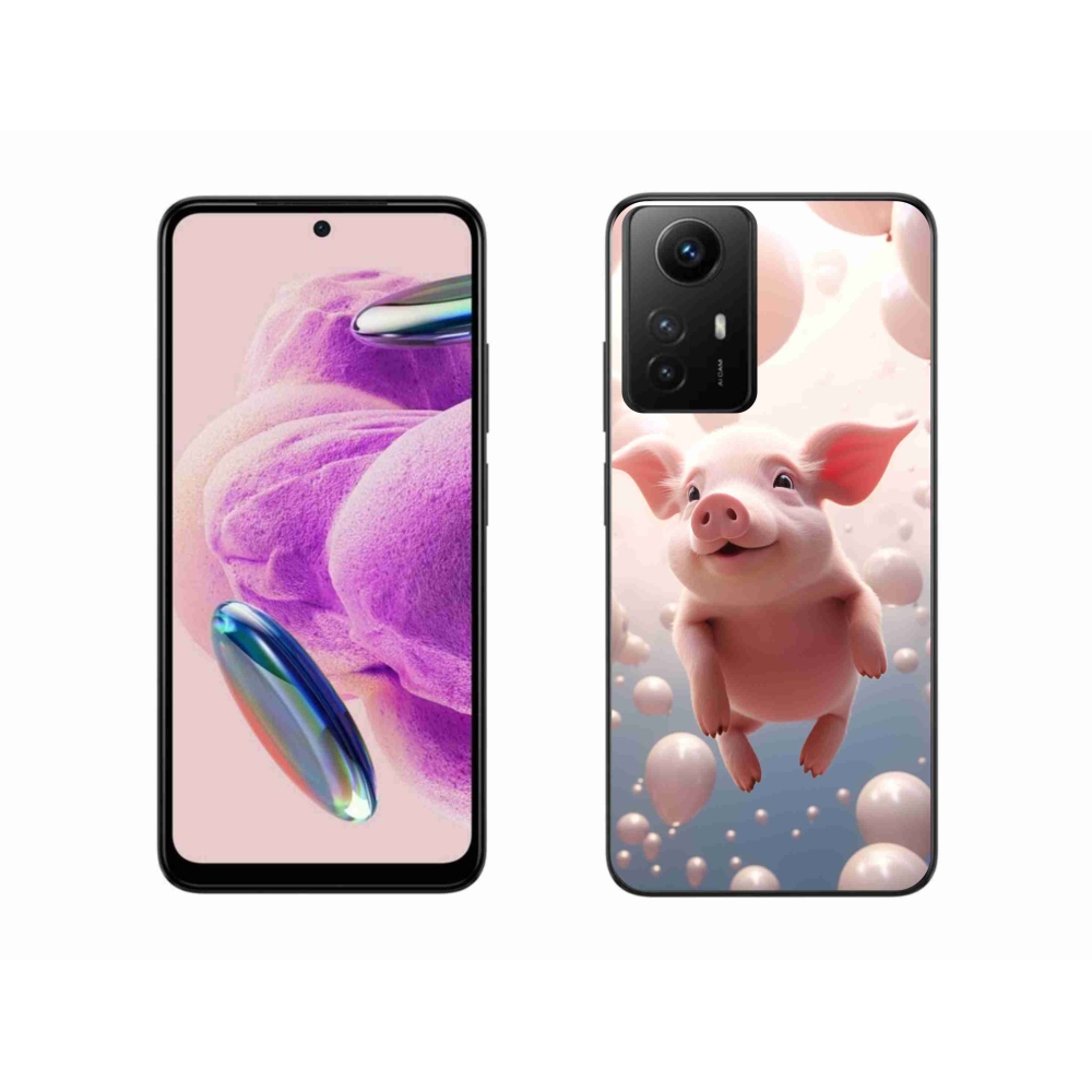 Gél borítás mmCase a Xiaomi Redmi Note 12S-hez - malac lufikkal
