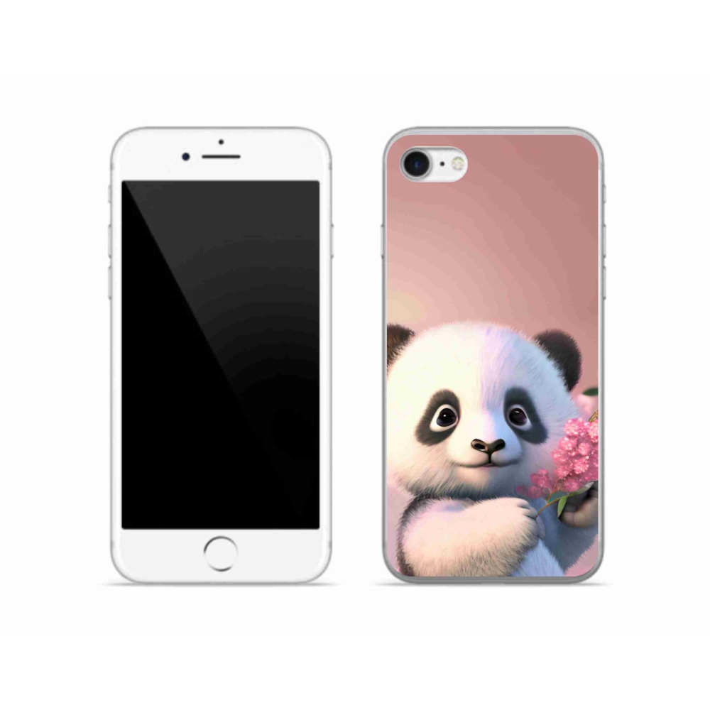 Zselés borítás mmCase iPhone SE (2022) - aranyos panda