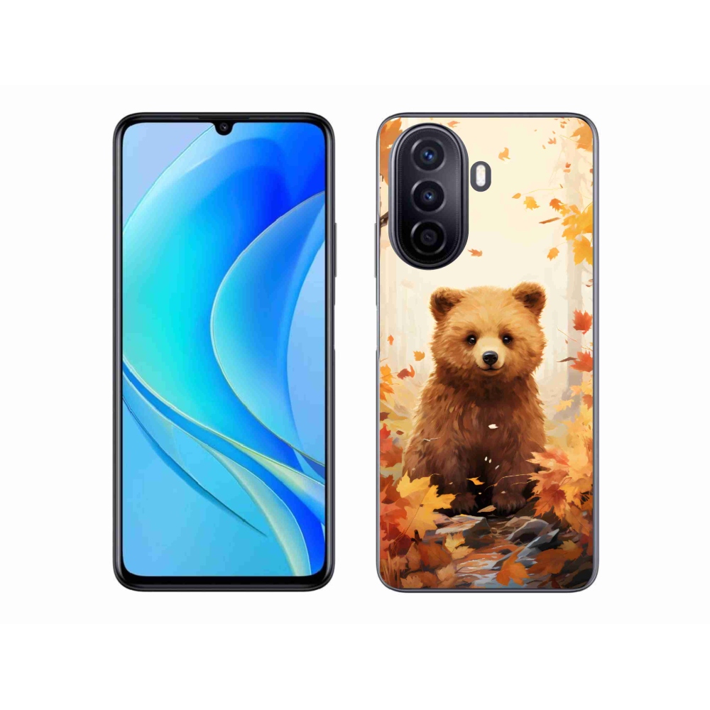 Gél borítás mmCase a Huawei Nova Y70-hez - medve az erdőben