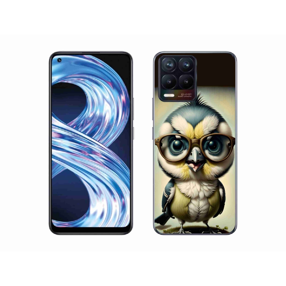 Zselés borítás mmCase a Realme 8 4G - cub szemüveggel