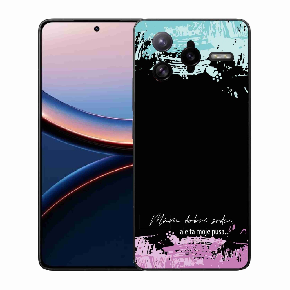 Gél borító mmCase a Xiaomi Poco F7 Ultra számára - vicces szöveg 3 fekete háttérrel