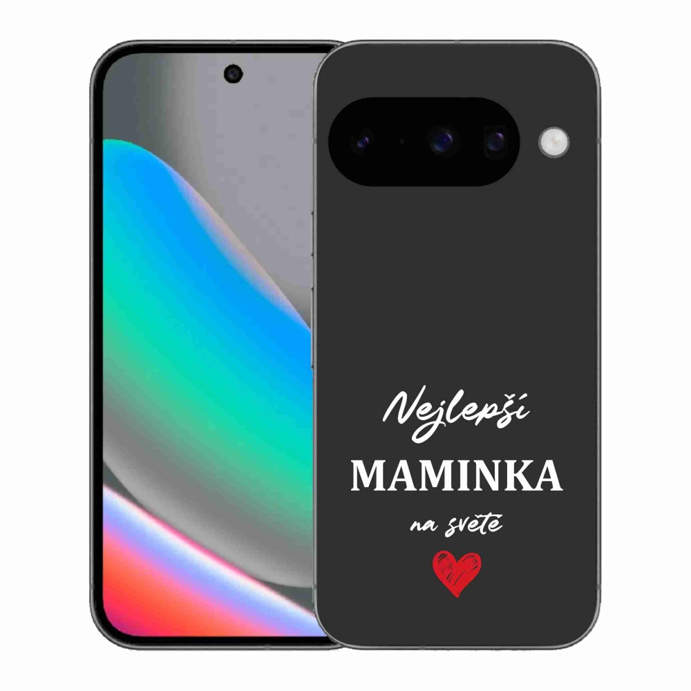 Gél borítás mmCase a Google Pixel 10 - Best Mom 1 fekete háttérrel