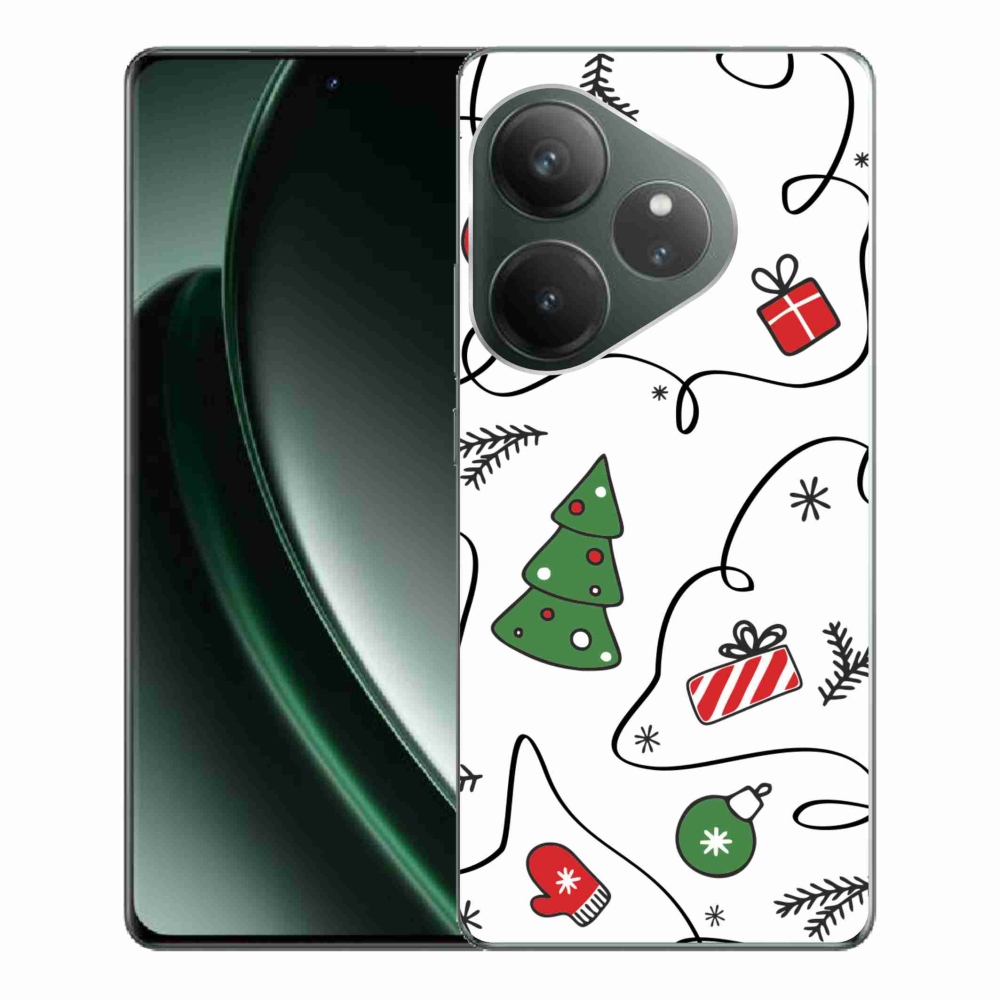 Gél borítás mmCase a Realme GT 6 5G/GT 6T 5G számára - karácsonyi motívumok