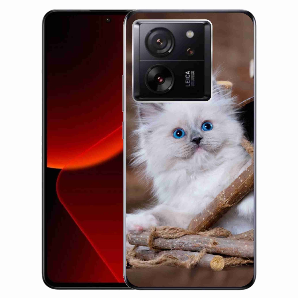 Gél borítás mmCase a Xiaomi 13T/13T Pro készülékhez - fehér cica