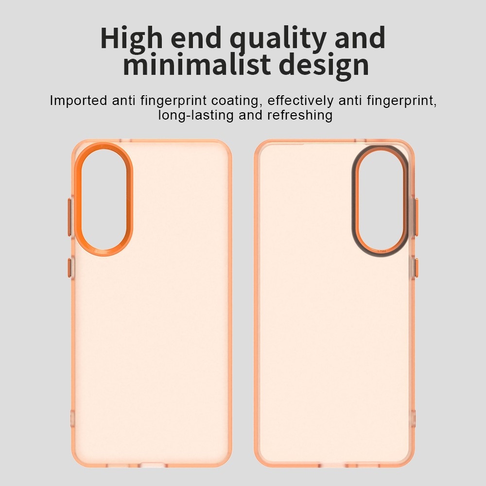 Candys matt zselés tok Samsung Galaxy S25 Edge készülékhez - narancssárga