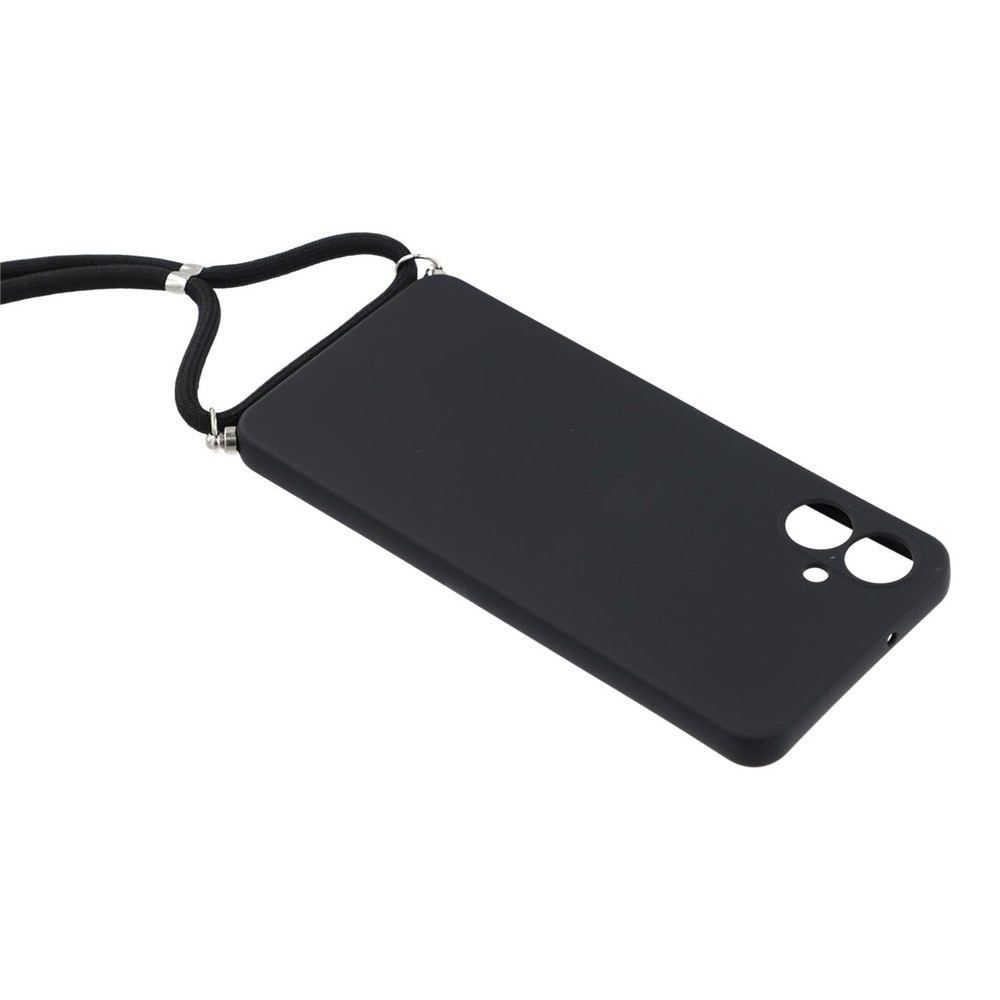 Bélés zselés tok húzózsinórral Samsung Galaxy A07 4G - fekete