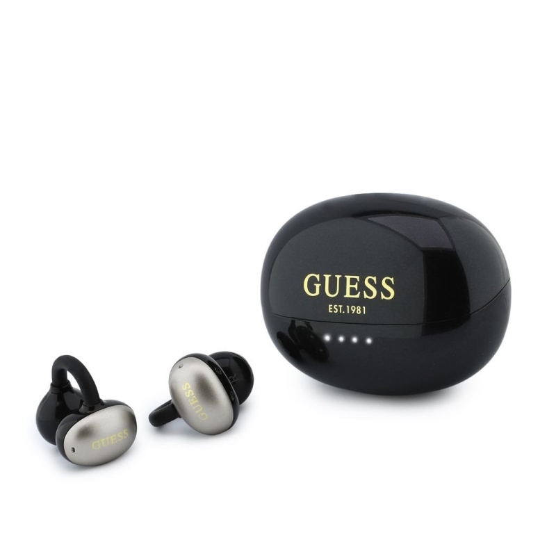 Guess Metallic Finish Classic Logo OWS vezeték nélküli fülhallgató, fekete