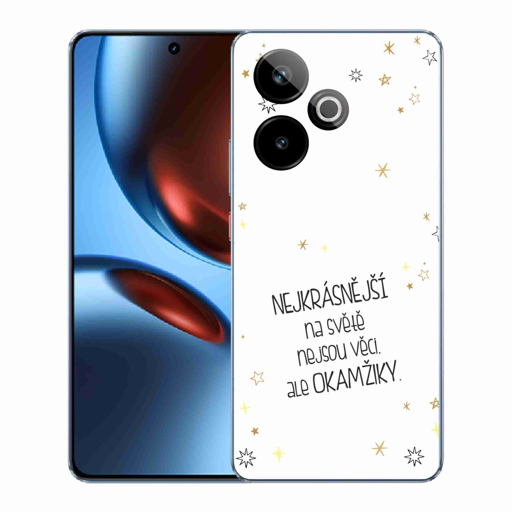 Rugalmas zselés tok mmCase a Realme GT 7 5G/GT 7T 5G képével - idézem 4 fehér háttérrel