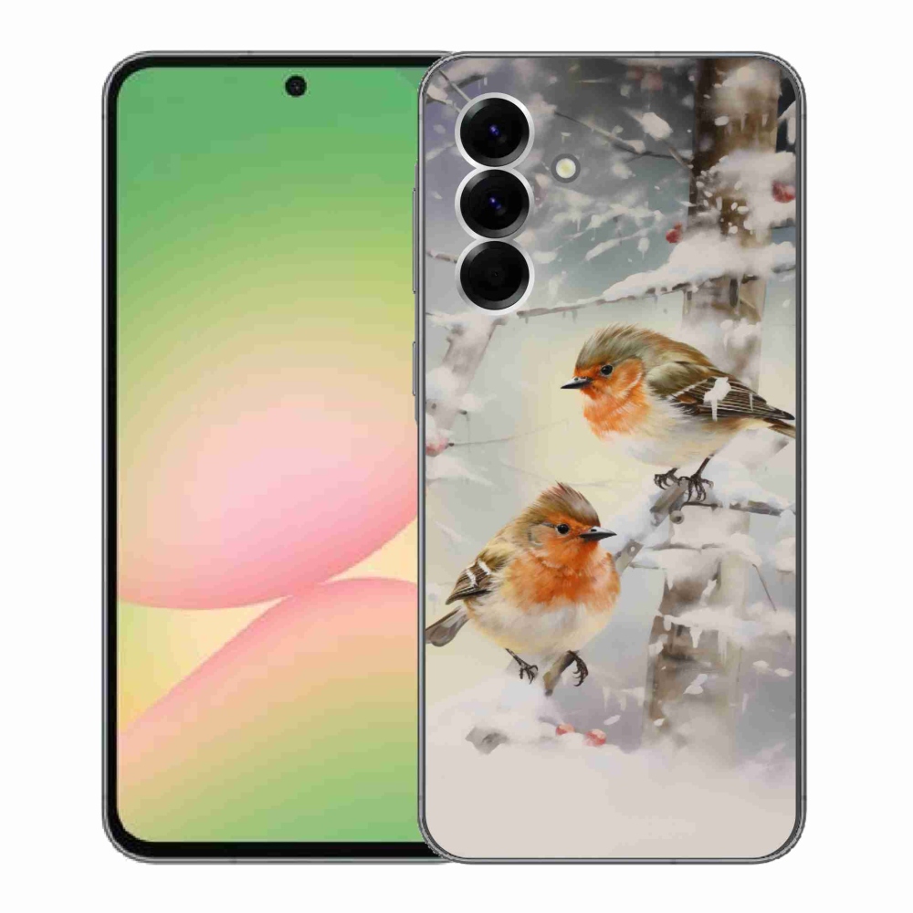 Gél borító mmCase Samsung Galaxy A56 5G - madarak télen - Samsung Galaxy A56 5G - madarak télen