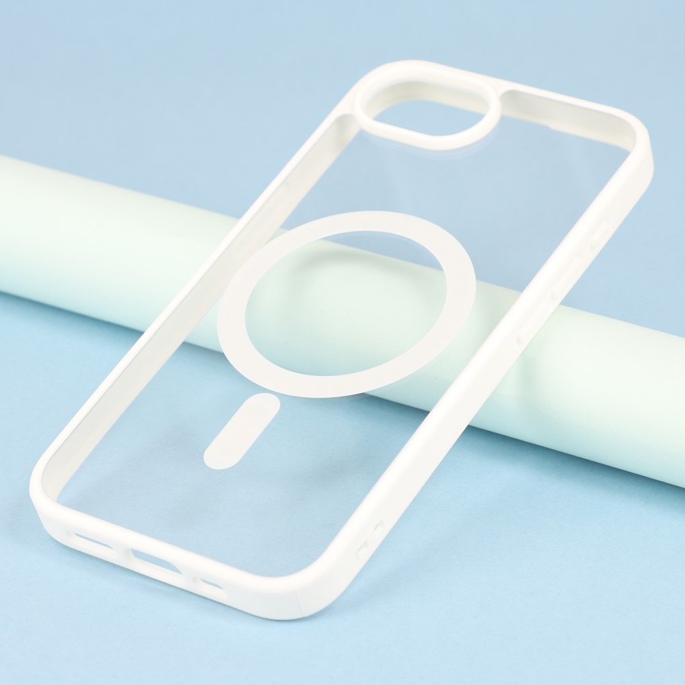 Matt zselés tok MagSafe támogatással iPhone 16e készülékhez - fehér