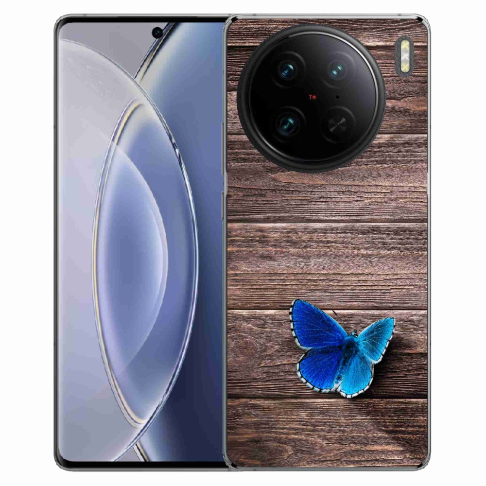 Zselés borítás mmCase a Vivo X90 Pro készülékhez - kék pillangó 1