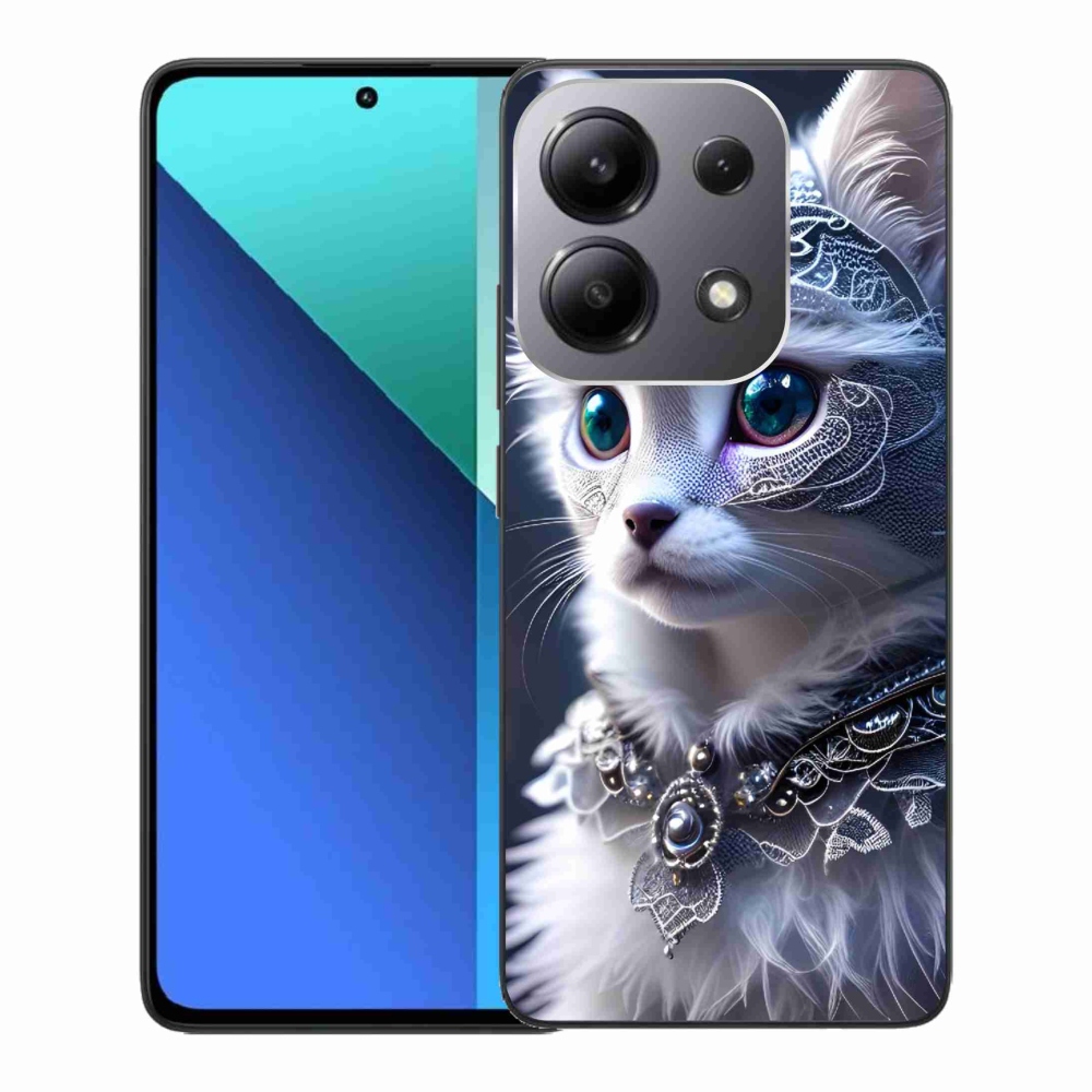 Gél borítás mmCase a Xiaomi Redmi Note 13-hoz - fehér macska