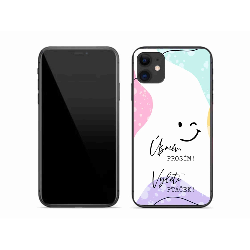 Gél borító mmCase iPhone 11 készülékhez - vicces szöveg 4 fehér háttér