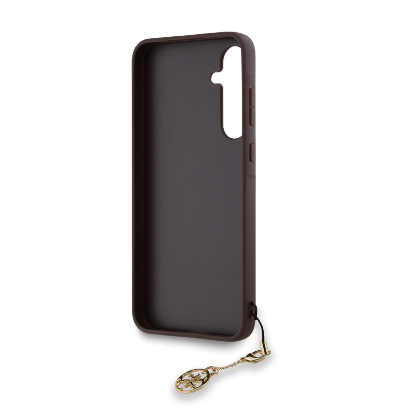 Guess 4G Charm hátlap Samsung Galaxy A35 5G barna színű hátlap Samsung Galaxy A35 5G számára