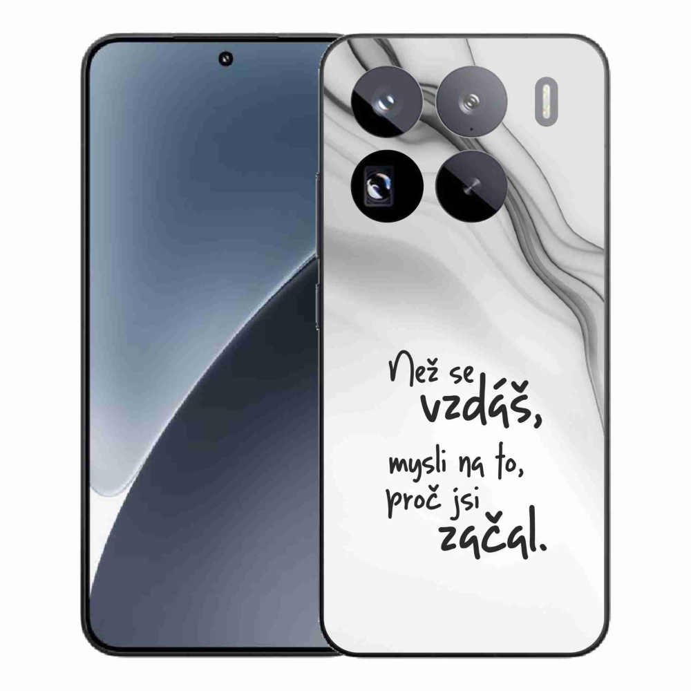 Gél borítás mmCase a Xiaomi 15 Pro számára - idézet 2 fehér háttér