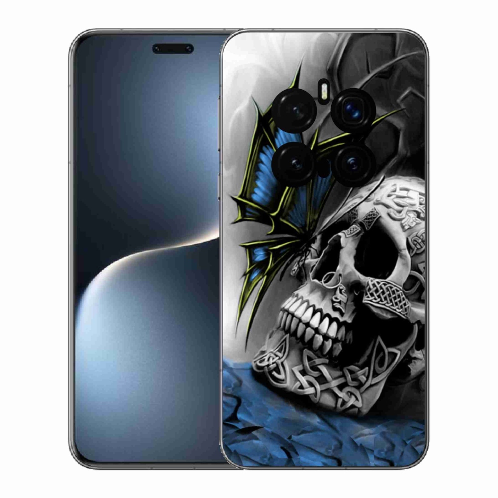 Gél borítás mmCase a Honor Magic 7 Pro 5G számára - pillangó és koponya