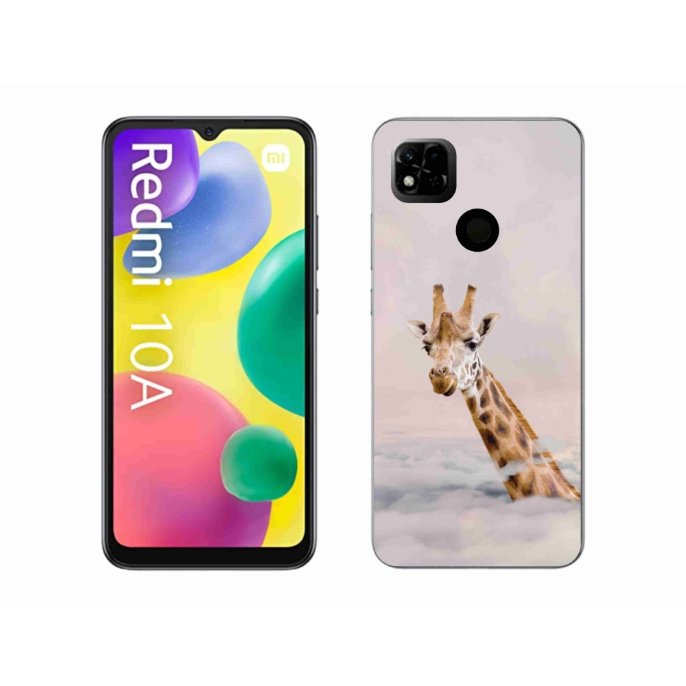 Gél borítás mmCase a Xiaomi Redmi 10A számára - zsiráf a felhőkben