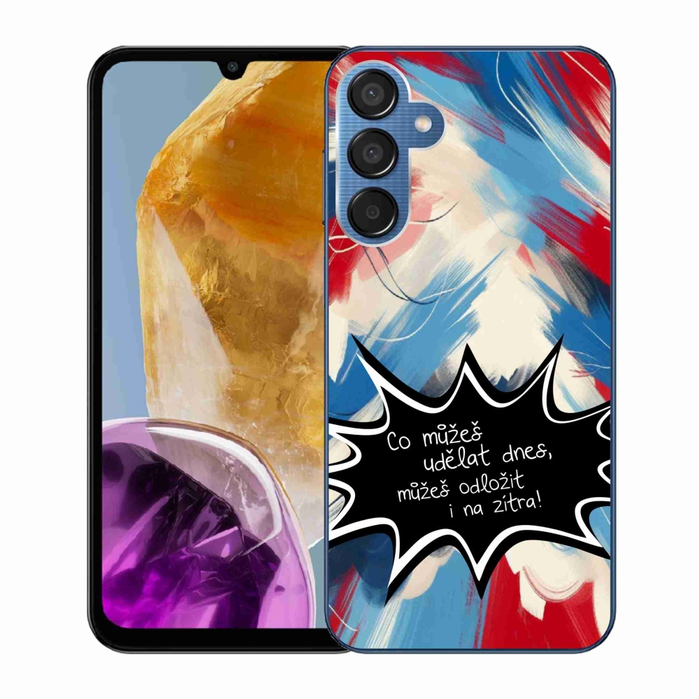 Gél borító mmCase Samsung Galaxy M15 5G - vicces szöveg 9 fekete háttér