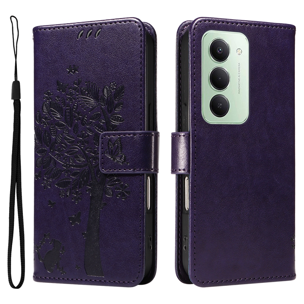 Fák könyve tok Xiaomi Redmi 15 4G (171mm) - lila