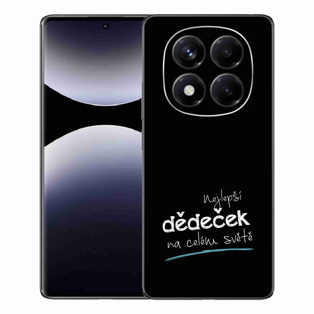 Gél borító mmCase a Xiaomi Redmi Note 14 Pro - a legjobb nagypapa 3 fekete háttérrel