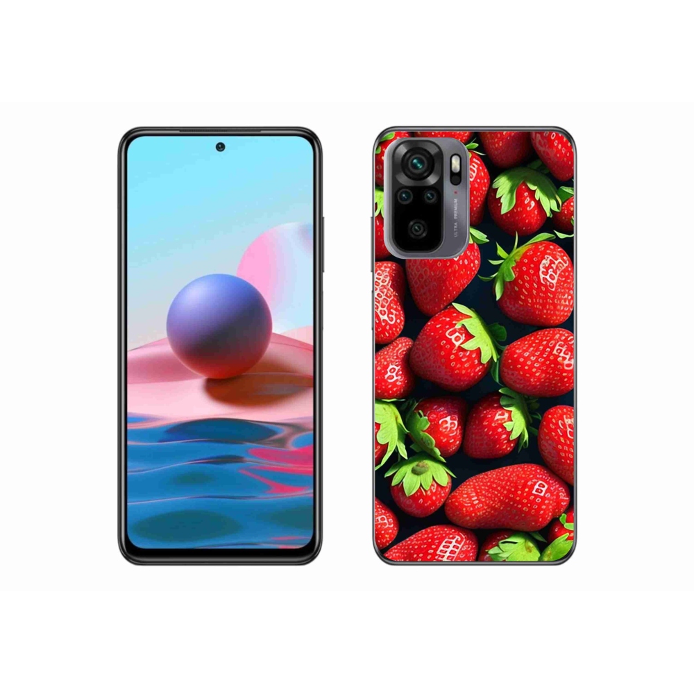 Gél borítás mmCase a Xiaomi Poco M5s készülékhez - eper