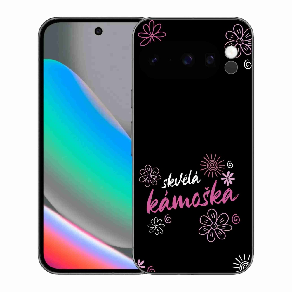 Gél borítás mmCase a Google Pixel 10 Pro - nagyszerű haver fekete háttérrel