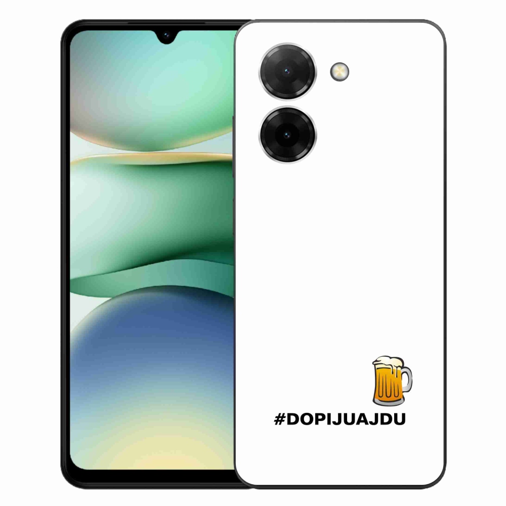 Gél borító mmCase a Xiaomi Redmi A5 (171.7x77.8x8.3mm) - sör motívum 1 fehér háttérrel