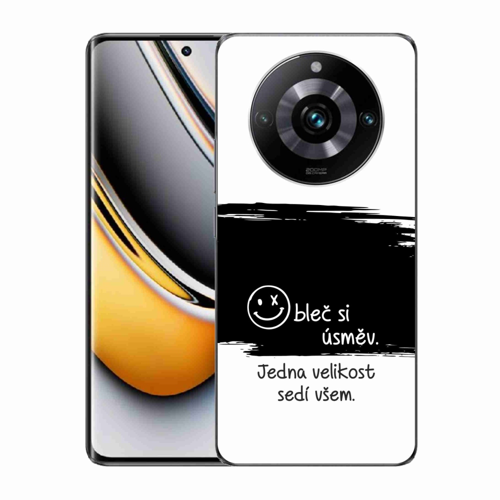 Gél borító mmCase a Realme 11 Pro/11 Pro+ készülékhez - vicces szöveg 8 fekete és fehér háttérrel